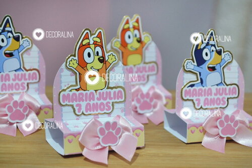 Lembrancinha Bluey e Bingo Porta Bis Bluey e Bingo
