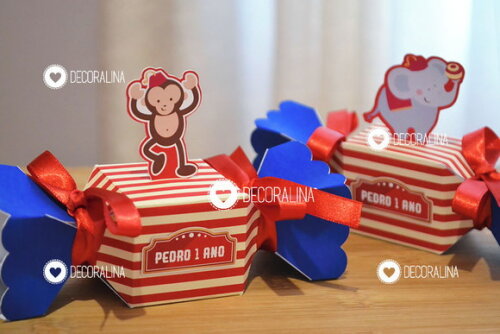 Lembrancinha Circo Cute Caixinha Bombom Circo