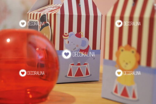 Lembrancinha Circo Cute Caixinha Circo Alça Vitrine