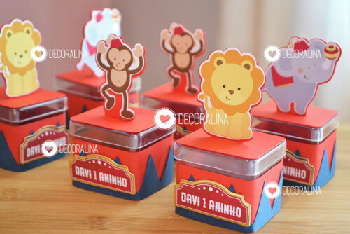 Lembrancinha Circo Cute Luxo Caixinha Acrílica Circo Popup Caixinha Circo
