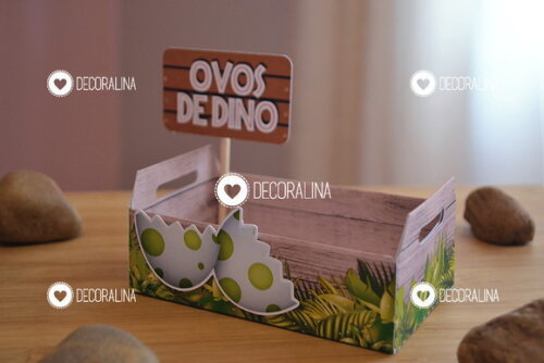 Lembrancinha Dinossauro Jurassic Caixote Dinossauro Ovos