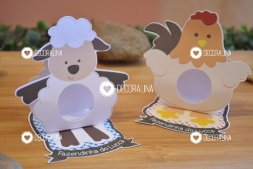 Lembrancinha Fazendinha Porta Bombom Fazendinha Galinha Ovel