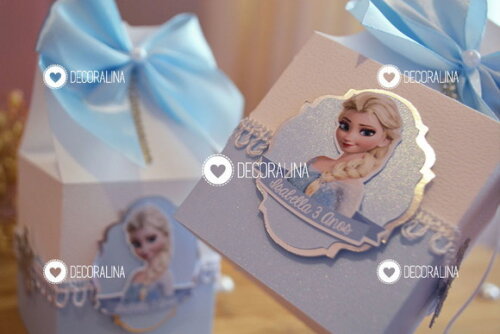 Lembrancinha Frozen Luxo Caixinha Frozen Luxo Milk