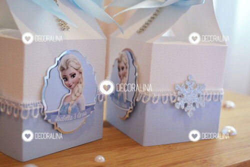 Lembrancinha Frozen Luxo Caixinha Frozen Luxo Milk