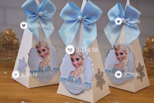 Lembrancinha Frozen Luxo Cone Frozen Cone Vertical