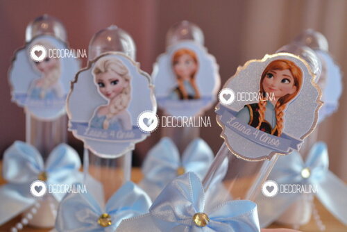 Lembrancinha Frozen Luxo Tubete Frozen Tradicional ou Cute