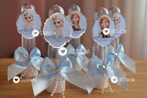 Lembrancinha Frozen Luxo Tubete Frozen Tradicional ou Cute