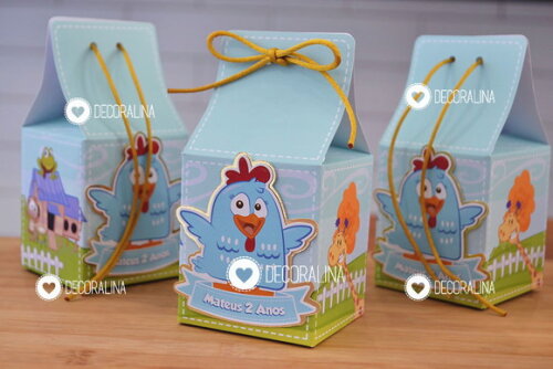Lembrancinha Galinha Pintadinha Caixinha Milk Galinha Pintad
