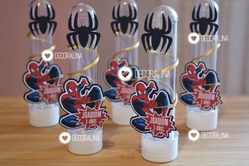 Lembrancinha Homem Aranha Tubete Homem Aranha