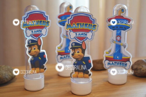 Lembrancinha Patrulha Canina Tubete Patrulha Canina