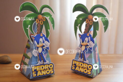 Lembrancinha Sonic Cone Vertical Sonic Ouriço