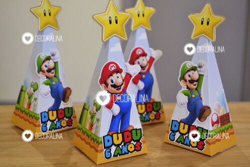 Lembrancinha Super Mario Cone Super Mario
