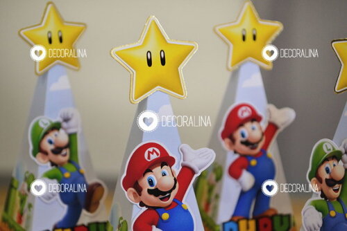 Lembrancinha Super Mario Cone Super Mario