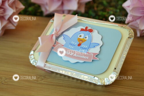 Marmitinha Galinha Pintadinha Lembrancinha Rosa e Azul