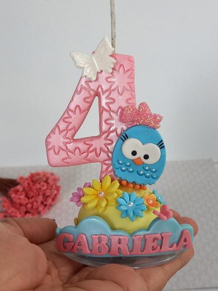 Vela de Biscuit Festa Galinha Pintadinha Pronta Entrega