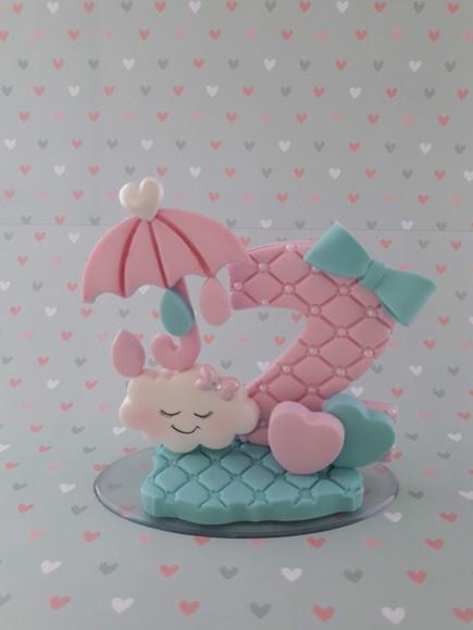 Vela de Biscuit Chuva de Amor 1