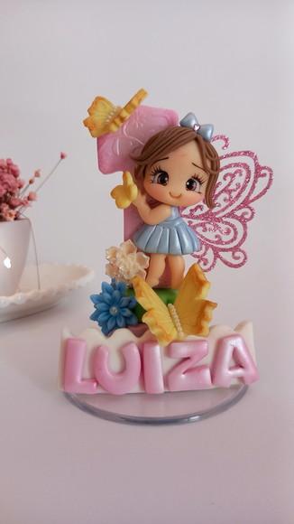 Vela de Biscuit Fadinha Jardim