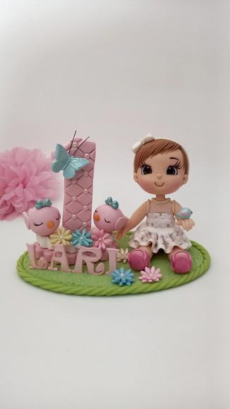 Vela Topo de Bolo Aniversário Jardim Encantado