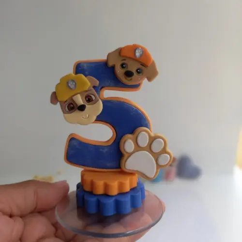 Vela de Biscuit Festa Patrulha Canina Pronta Entrega