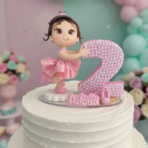 Vela Mini Topo de Biscuit Bailarina