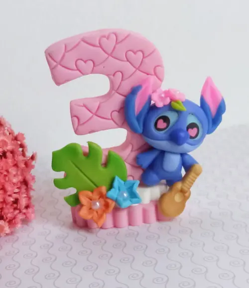 Vela de Biscuit do Stitch Pronta Entrega