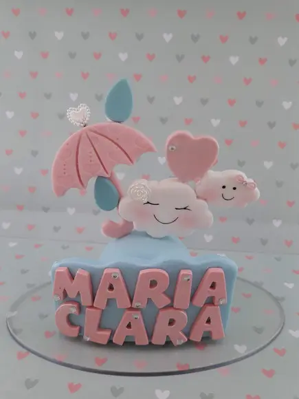 Vela de Biscuit Chuva de Amor 2
