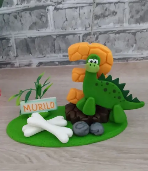 Vela de Biscuit Dinossauro