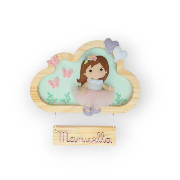 Porta Maternidade Menina no Jardim