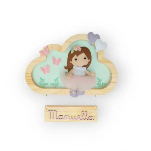 Porta Maternidade Menina no Jardim