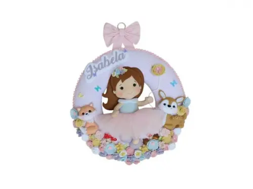 Porta Maternidade Menina Bosque Encantado