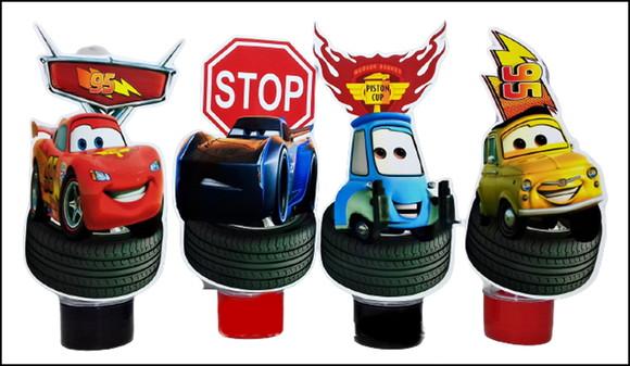 Kit Festa Carros-tubete e Caixa de Acrílico- ( 12 de Cada )