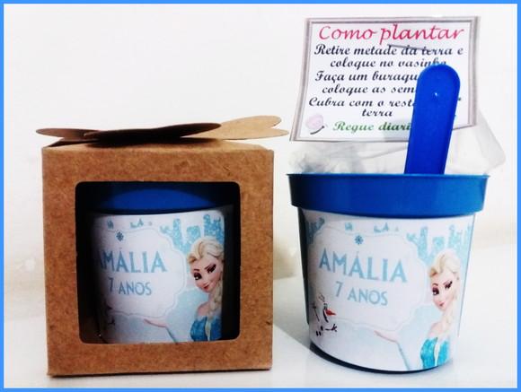 Lembrança Plante e Cultive na Caixa - Frozen