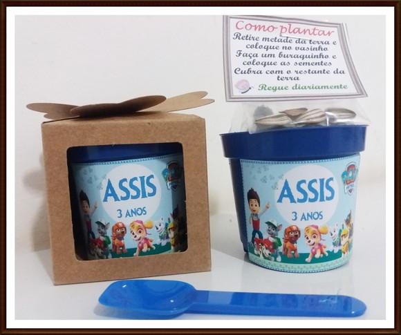 Lembrancinha para Plantar - Patrulha Canina