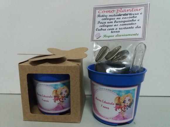 Lembrancinha para Plantar Arlequina Cute