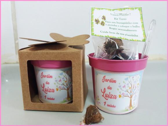 Lembrancinha para Plantar com Trevo - Jardim Encantado
