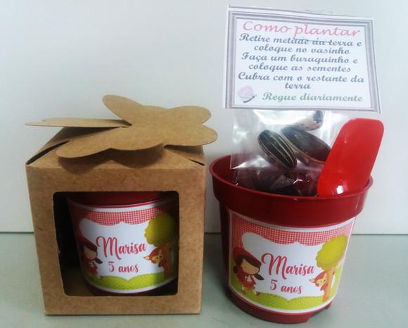 Lembrancinha para Plantar Chapéuzinho Vermelho