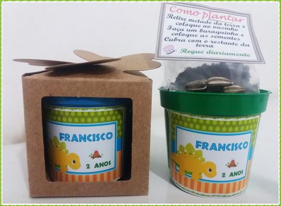 Lembrancinha para Plantar Dinossauro
