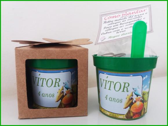 Lembrancinha para Plantar Dinossauro