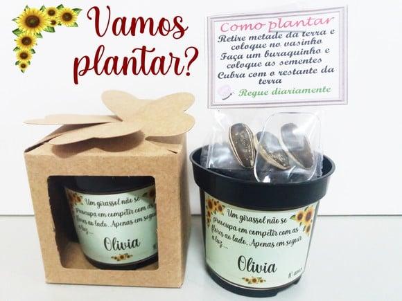 Lembrancinha para Plantar Girassol