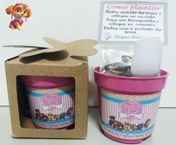 Lembrancinha para Plantar Patrulha Canina