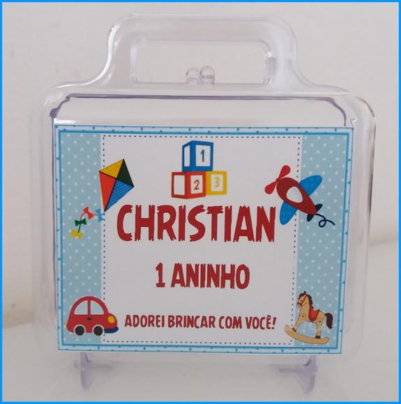 Maleta acrílica personalizada - Brinquedos