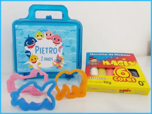 Kit Massinha na Maleta - Baby Shark