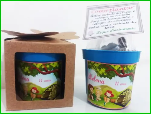 Lembrancinha para Plantar - Acampamento