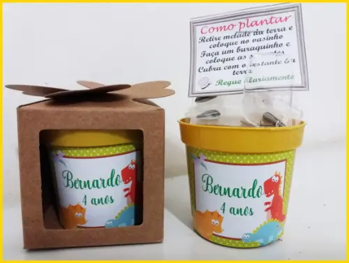 Lembrancinha para Plantar - Dinossauro