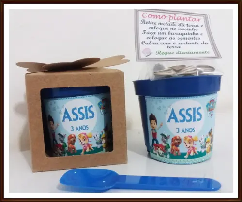 Lembrancinha para Plantar - Patrulha Canina