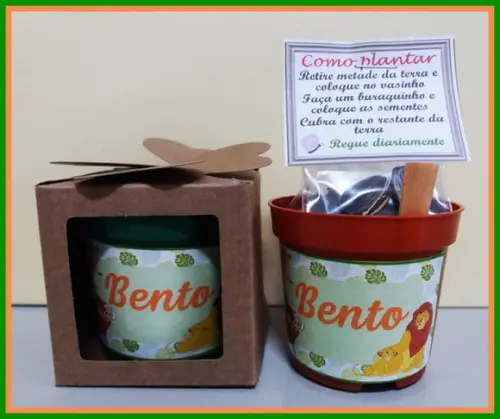 Lembrancinha para Plantar - Rei Leão