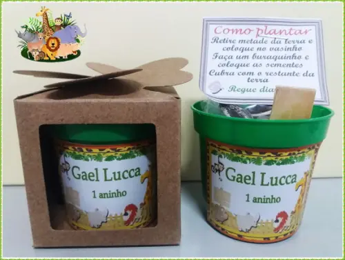 Lembrancinha para Plantar - Safari