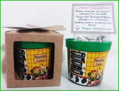 Lembrancinha para Plantar - Toy Story