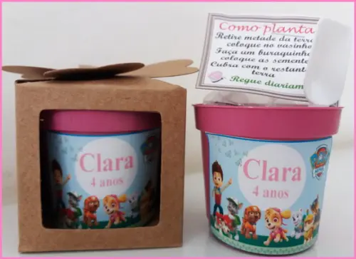 Lembrancinha para Plantar -patrulha Canina | Vitrine Artesanou