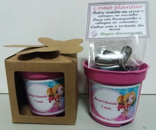 Lembrancinha para Plantar Arlequina Cute